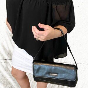 Loft Off the Shoulder Polyester Blouse with See Through Short Sleeves